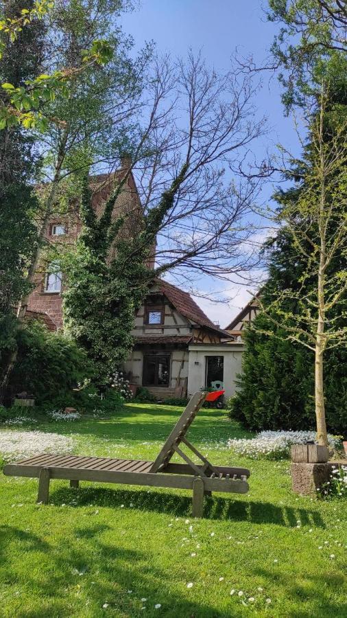 GITE AU PETIT RUISSEAU-Etage et combles-maison alsacienne 4 personnes 3 nuitées minimum Langensoultzbach Esterno foto