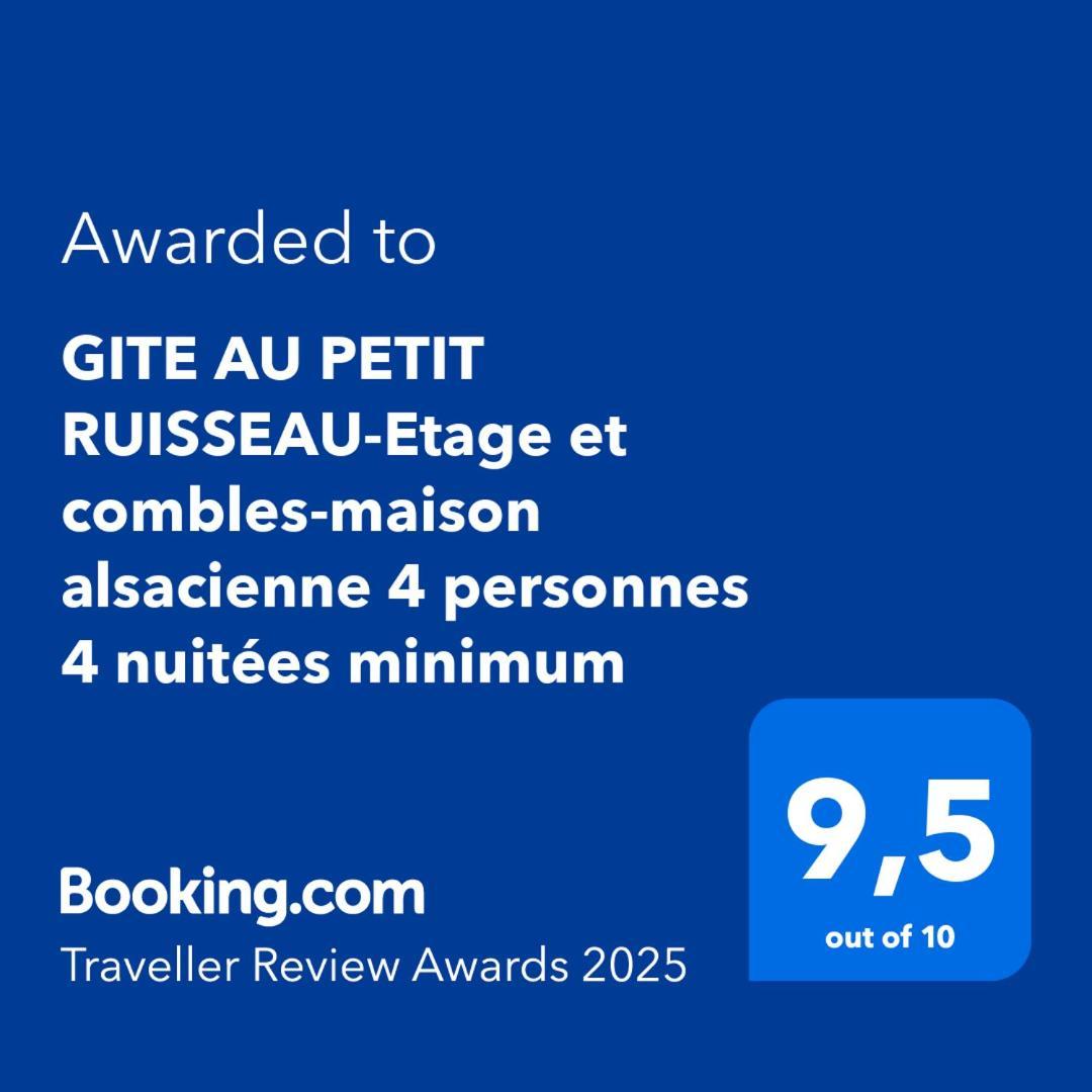 GITE AU PETIT RUISSEAU-Etage et combles-maison alsacienne 4 personnes 3 nuitées minimum Langensoultzbach Esterno foto